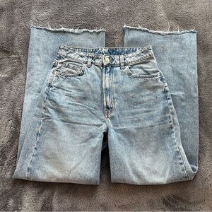 Blue high rise jeans